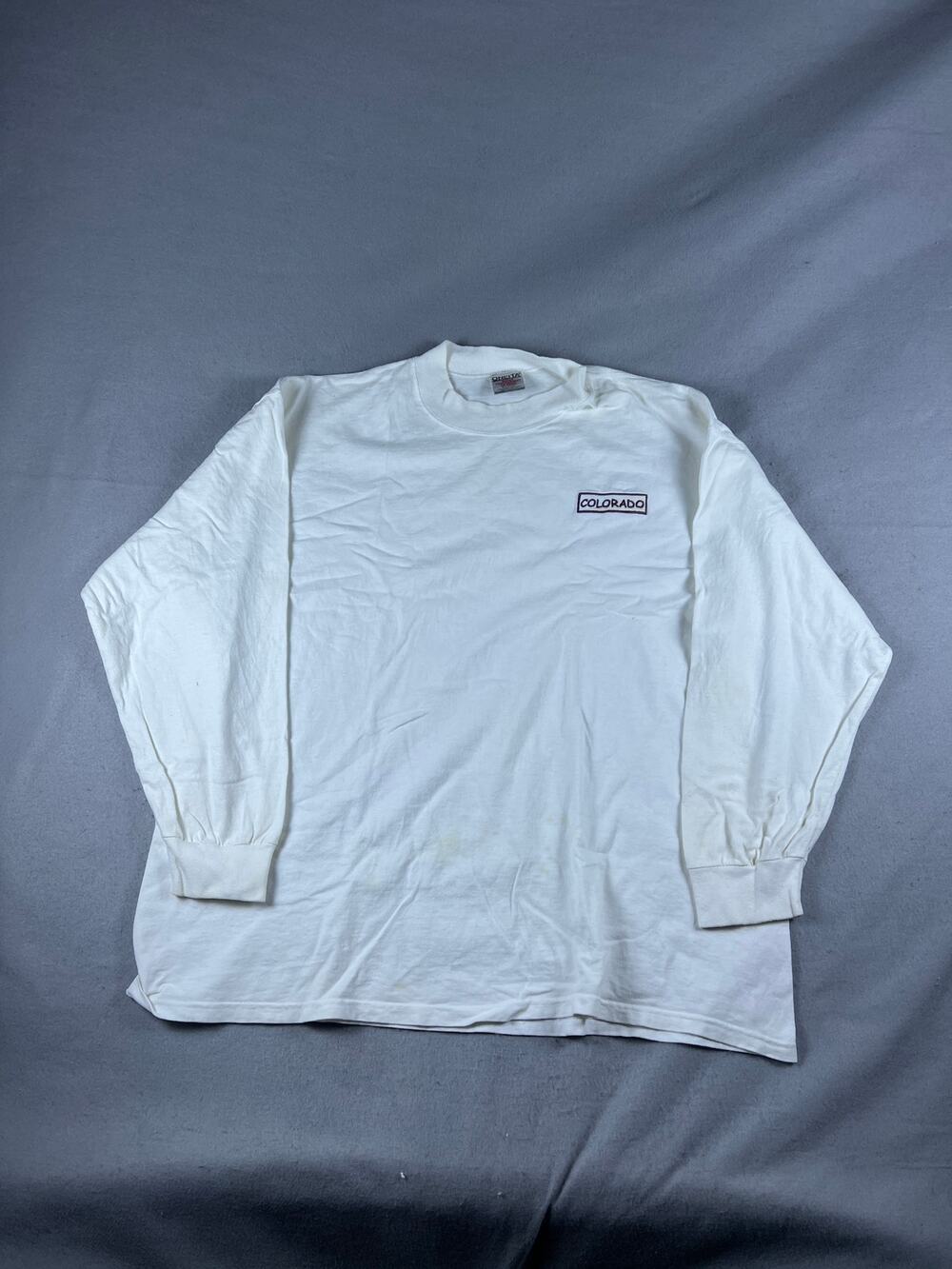 Vintage Oneita T-Shirt Mens 2XL White Super Heavyweight Pre-shrunk Cotton Logo
